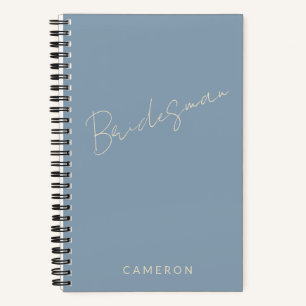Bridesman Chic Minimalistisch Personalisiert Dusty Notizbuch