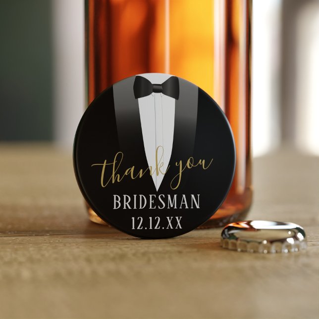 Bridesman Wedding Vielen Dank You Tuxedo Bottle Op Flaschenöffner (Von Creator hochgeladen)
