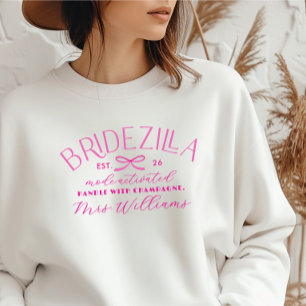 Bridezilla-Modus aktiviert Hot Pink Junggesellinne Tri-Blend Shirt