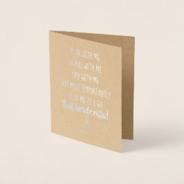 Bridezilla Sehr Funny Bridesmaid oder Trauzeugin Folienkarte