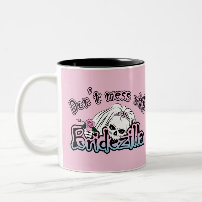 Bridezilla Skull Zweifarbige Tasse (Links)
