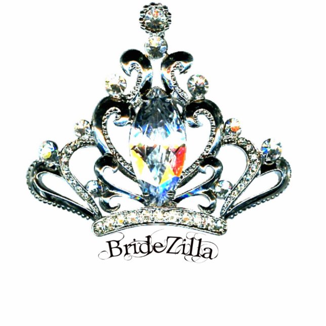 BrideZilla Tiara Skulptur Freistehende Fotoskulptur (Vorne)