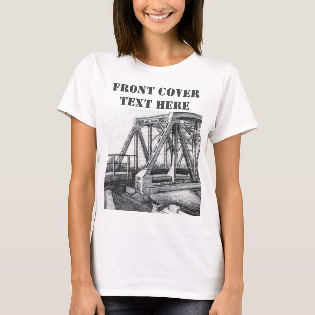 Bridge alter pencilart Monochrome T-Shirt (Vorderseite)