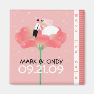 Bridge and Groom Save the Date Magnet