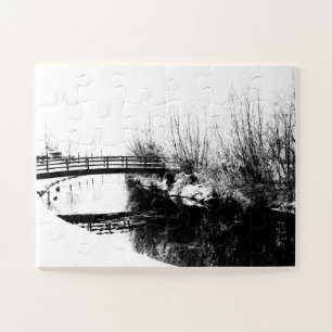 Bridge and Stream Winter Scene 11x14 30pc jpcna Puzzle