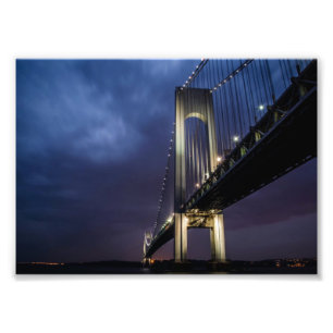 Bridge at Night Foto Print