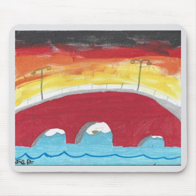 Bridge at Night Mousepad (Vorne)