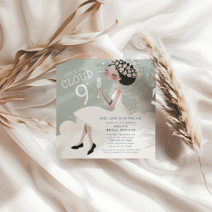 Bridge auf Cloud 9 Aquamarin Brautparty Square Einladung