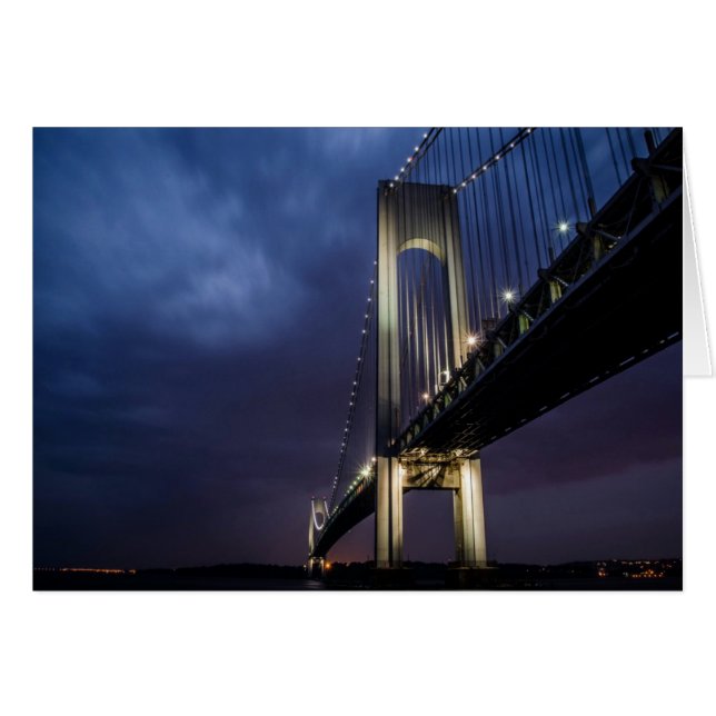 Bridge bei Night Grußkarte (Vorderseite (Horizontal))