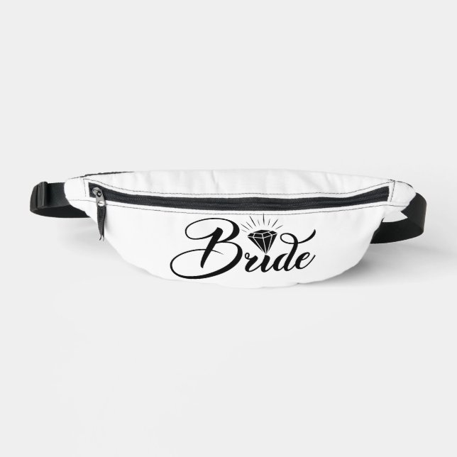 Bridge Black Text auf White Fanny Pack Bauchtasche (Vorderseite)