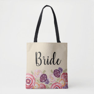 Bridge Blume Muster Pink Tote Bag