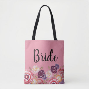 Bridge Blume Muster Pink Tote Bag