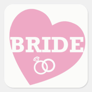 Bridge Brautparty Stickers PINK Herz