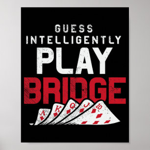 Bridge Card Game Design für Bridge Lover Play Poster