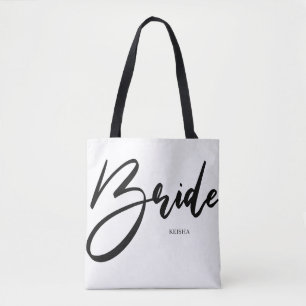 Bridge Chic Black and White Calligraphy Custom