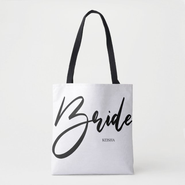 Bridge Chic Black and White Calligraphy Custom (Vorderseite)