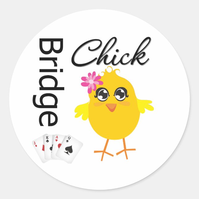 Bridge Chick Runder Aufkleber (Vorderseite)