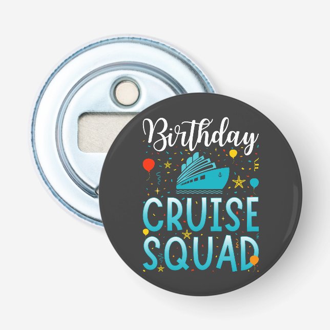 Bridge Cruise Squad Cruising Vacacation Button Flaschenöffner (Vorderseite)