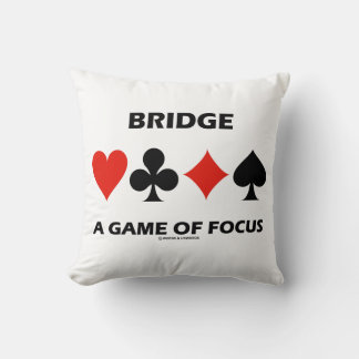 Bridge - ein Spiel mit Fokus-Duplikat-Bridge-Spaß Kissen