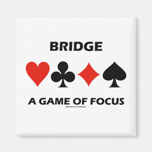 Bridge - ein Spiel mit Fokus-Duplikat-Bridge-Spaß Magnet