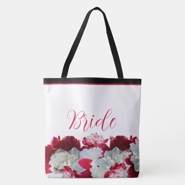 Bridge Floral Peonies Multi Print Tote Bag (Vorderseite)