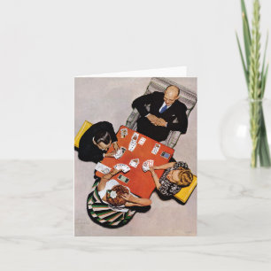 Bridge Game von Norman Rockwell Karte