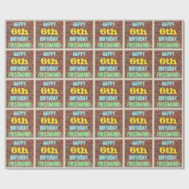 Bridge Graffiti Inspiriert 6. Geburtstag + Name Geschenkpapier