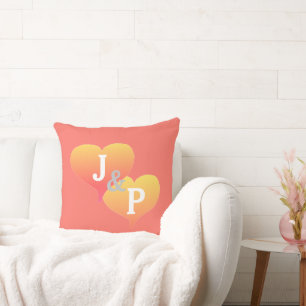 Bridge Groom Coral Türkis Reversible Kissen