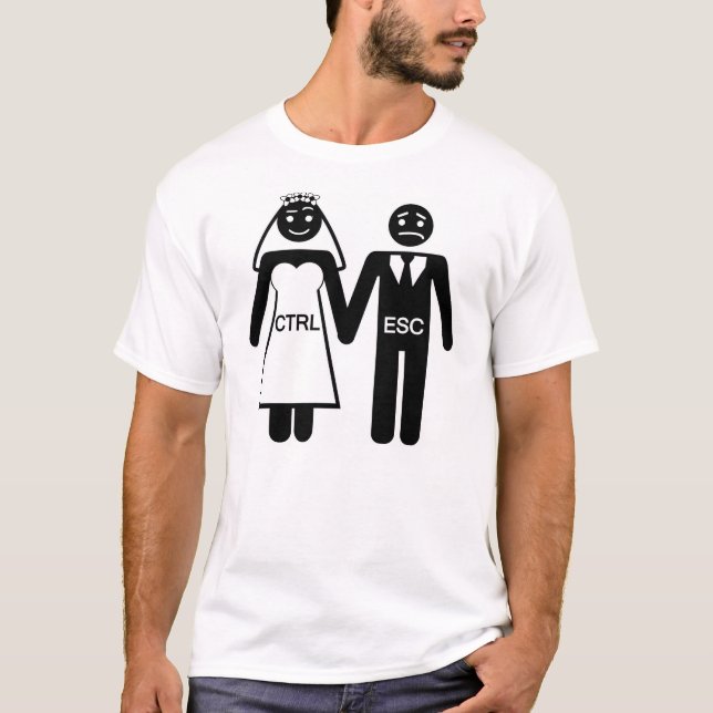 Bridge Groom humorvolle Figuren T-Shirt (Vorderseite)