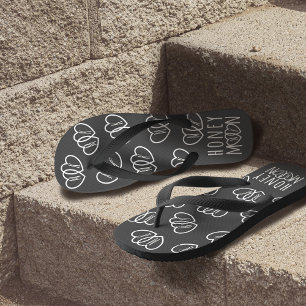 Bridge Heart Monogram Flitterwochen Flip Flops