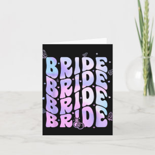 Bridge I Do Crew Retro Groovy Junggeselinnen-Absch Karte