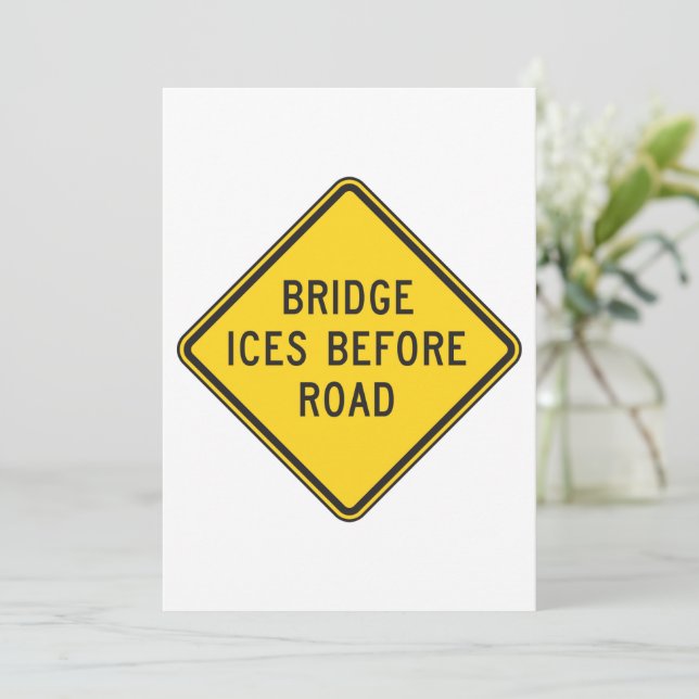 Bridge Ices vor der Einladung zur Straßensignatur (Stehend Vorderseite)