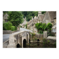 Bridge in Castle Combe, UK print