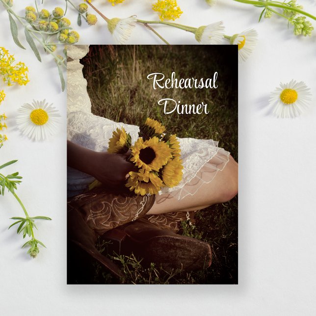 Bridge in Cowboy Boots Ranch Probe Dinner Einladung (Von Creator hochgeladen)