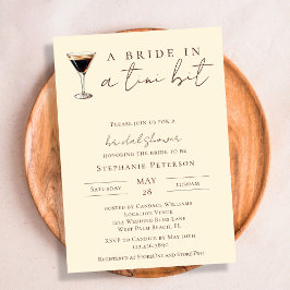 Bridge in einem Tini-Bit Espresso Martini-Brautpar Einladung