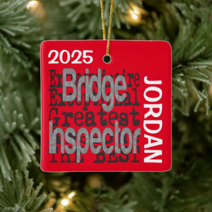 Bridge Inspector Extraordinaire CUSTOM Keramikornament