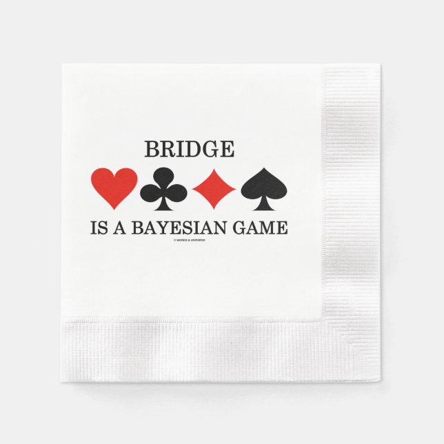 Bridge Is A Bayesian Game Four Card Suits Serviette (Vorderseite)