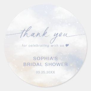 Bridge ist auf Cloud 9 Brautparty Vielen Dank Runder Aufkleber