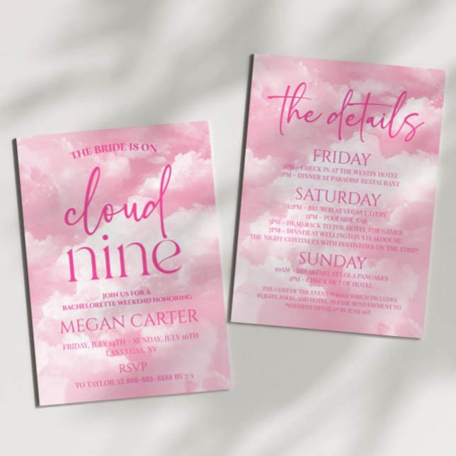 Bridge ist auf Cloud Nine Bachelorette Weekend Par Einladung (Von Creator hochgeladen)