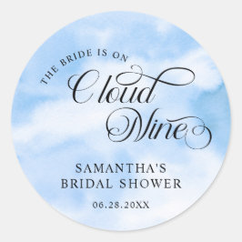 Bridge ist auf Cloud Nine Brautparty Willkommen Runder Aufkleber