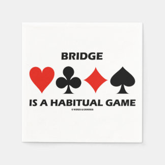 Bridge ist ein gewöhnliches Spiel mit vier Karten Serviette