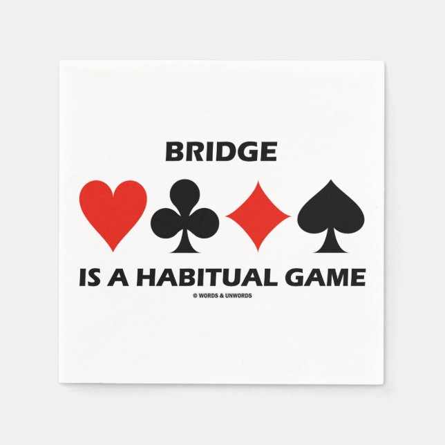 Bridge ist ein gewöhnliches Spiel mit vier Karten  Serviette (Vorderseite)