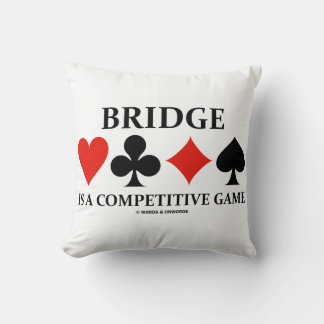 Bridge ist ein konkurrierender Vier-Karten-Anzug Kissen