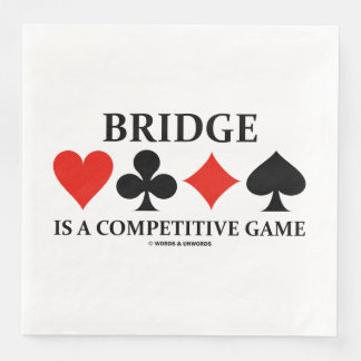 Bridge ist ein konkurrierender Vier-Karten-Anzug Serviette