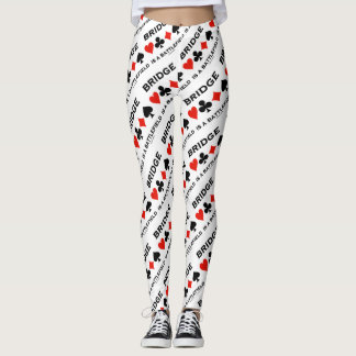 Bridge ist ein Schlachtfeld mit vier Karten Anzüge Leggings