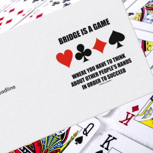 Bridge ist ein Spiel, an das man denken muss Visitenkarte