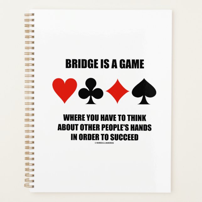 Bridge ist ein Spiel, bei dem andere Menschen die  Planer (Vorderseite)