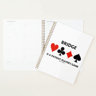 Bridge ist ein Spiel des Patienten (Card Anzugs) Planer