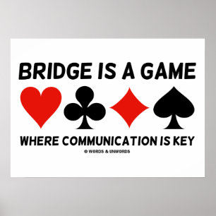 Bridge ist ein Spiel, in dem Kommunikation eine Sc Poster