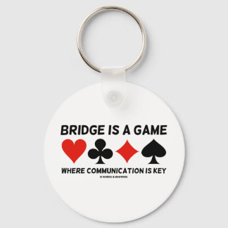 Bridge ist ein Spiel, in dem Kommunikation eine Sc Schlüsselanhänger
